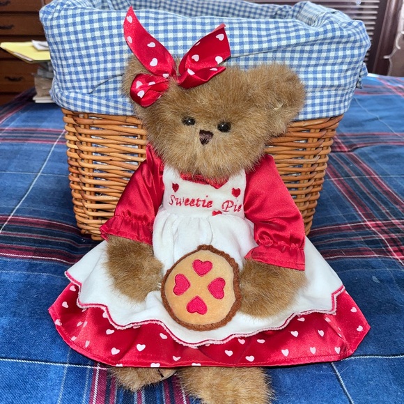 Sweetie Pie Teddy Bear with Red and White Dress - Picture 2 of 8